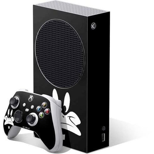Looney Tunes Daffy Duck Plain Black and White Xbox Series S Skins
